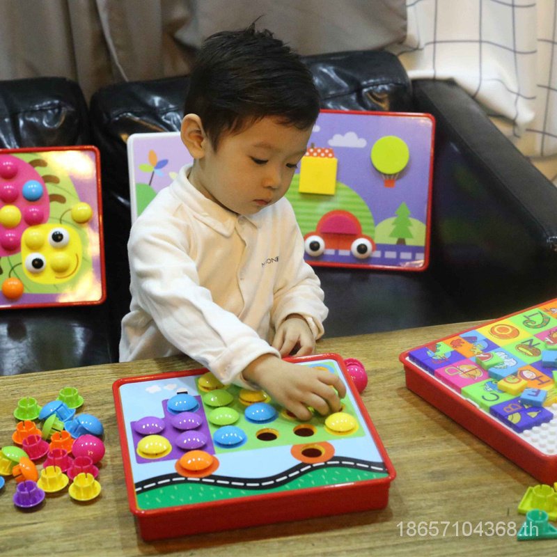 จิ๊กซอว์ปริศนา-รูปเห็ด-montessori-ของเล่นเสริมการเรียนรู้-สําหรับเด็กผู้ชาย-และผู้หญิง-อายุ-1-2-ปี-3-ปี-iur1