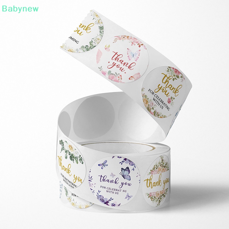 lt-babynew-gt-สติกเกอร์ซีล-ลายดอกไม้-thank-you-โรแมนติก-1-นิ้ว-สําหรับติดตกแต่งซองจดหมาย-กล่องเครื่องประดับ-งานแต่งงาน-ของขวัญ-ฉลากลดราคา-500-ชิ้น