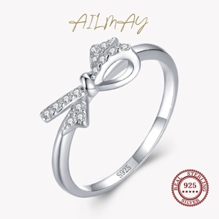 Ailmay แหวนเงินสเตอร์ลิง 925 สไตล์เกาหลี โรแมนติก ของขวัญวาเลนไทน์ สําหรับผู้หญิง งานแต่งงาน