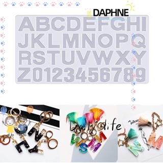 DAPHNE Handmade Keychain Ornament Resin Casting Epoxy Silica Gel Alphabet Number