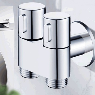 Angle Valve 1 In Two Out Double Control G1/2 Triangle Valve 60x70x75MM Bathroom