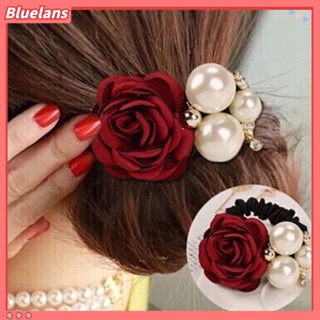 【 Bluelans 】ยางรัดผม รูปดอกกุหลาบ ขนาดใหญ่ จับคู่ง่าย