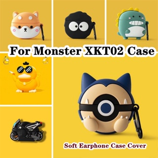 【จัดส่งรวดเร็ว】เคสหูฟัง แบบนิ่ม ลายการ์ตูนมอนสเตอร์ XKT02 สําหรับ Monster XKT02