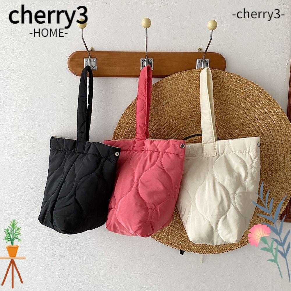 cherry3-กระเป๋าถือ-แบบพกพา-สีพื้น-แฟชั่นลําลอง