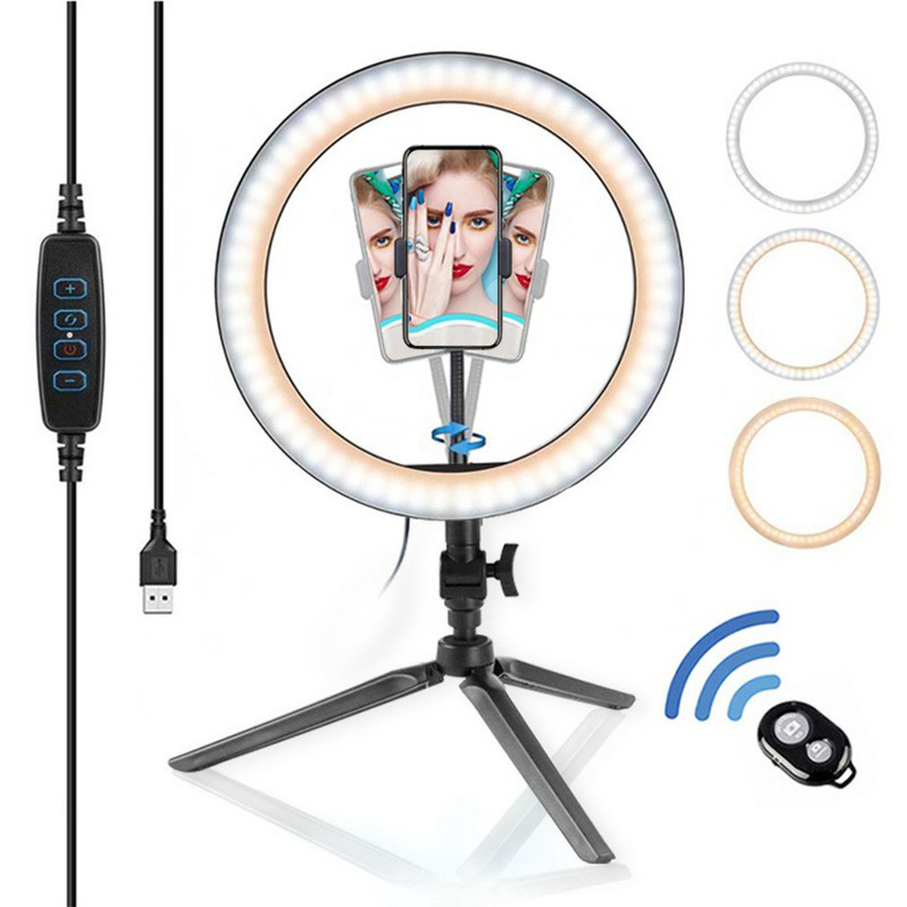 phone-live-fill-light-led-ring-tripod-desktop-vibrato-photo-broadcasting