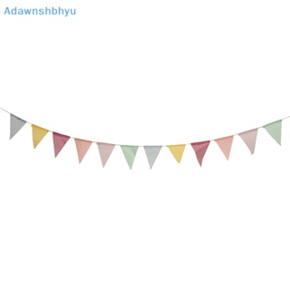 Adhyu ธงแบนเนอร์ผ้าลินิน หลากสี สําหรับแขวนตกแต่งผนังบ้าน งานแต่งงาน ปาร์ตี้วันเกิด 4 เมตร 12 ชิ้น