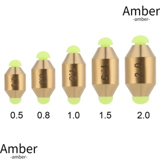 Amber ตัวถ่วงน้ําหนัก โลหะผสมทองแดง ทนทาน อุปกรณ์เสริม สําหรับตกปลา 4 ชิ้น