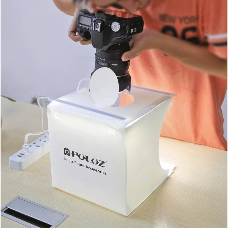 กล่องถ่ายภาพ-กล่องสตูดิโอ-กล่องไฟถ่ายภาพ-สตูดิโอถ่ายภาพ-กล่องถ่ายรูปสินค้า-light-box-puluz-led-2-แผง