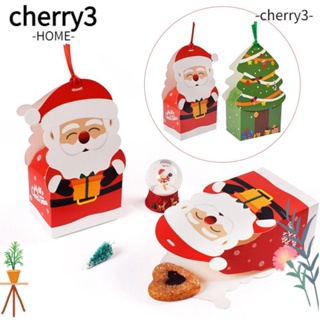 Cherry3 ถุงกระดาษใส่ต้นคริสต์มาส ลายซานตาคลอส 5 ชิ้น