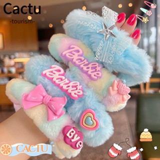 Cactu ยางรัดผมหางม้า แบบยืดหยุ่น สีพื้น สําหรับตุ๊กตาบาร์บี้