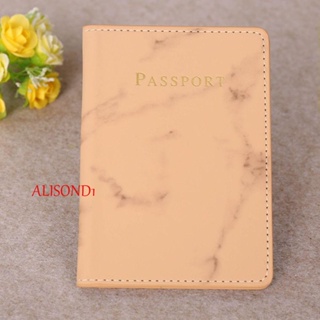 Alisond1 กระเป๋าสตางค์ หนัง PU ใส่หนังสือเดินทาง บัตรประจําตัวประชาชน บัตรประจําตัวประชาชน สําหรับผู้หญิง