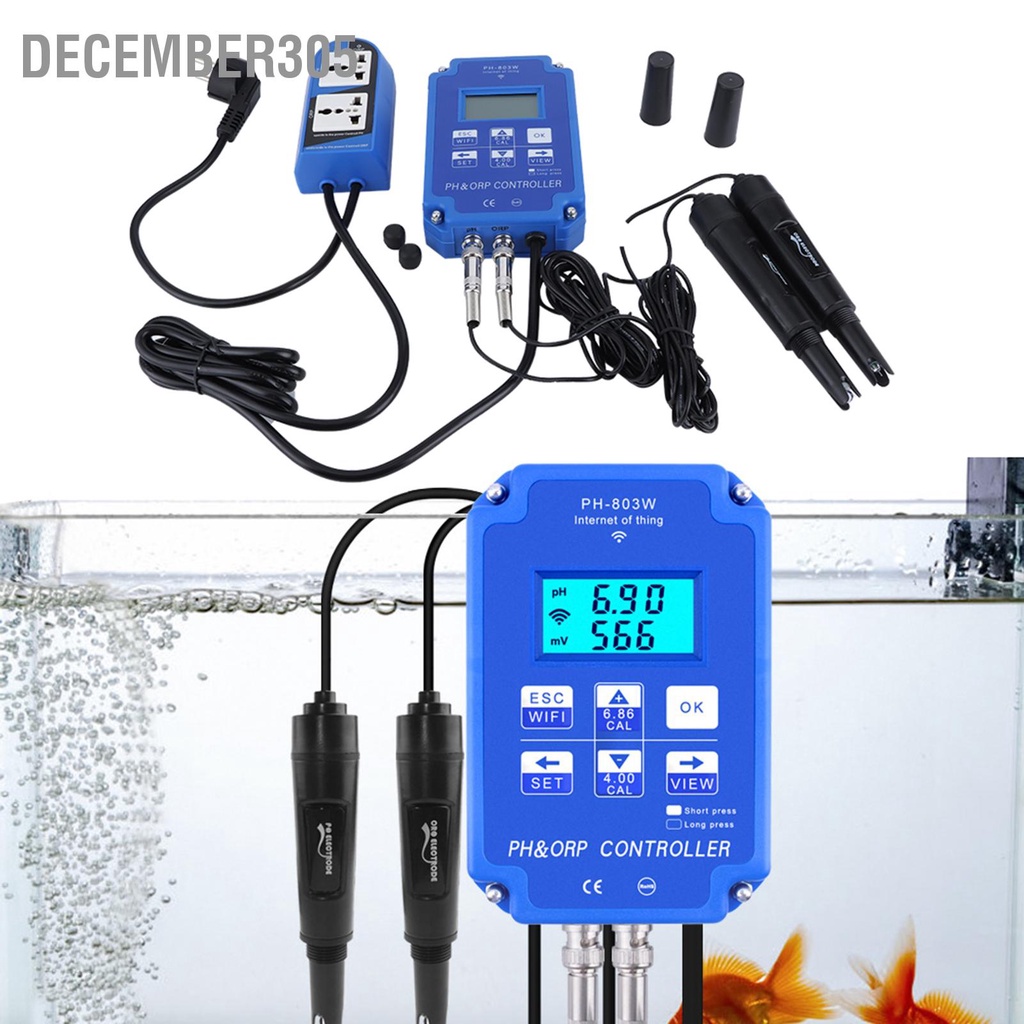 december305-ph-803w-wifi-orp-ph-meter-controller-ออนไลน์คุณภาพน้ำ-หน้าจอ-ปลั๊ก-eu-ac230v-10-50-60hz