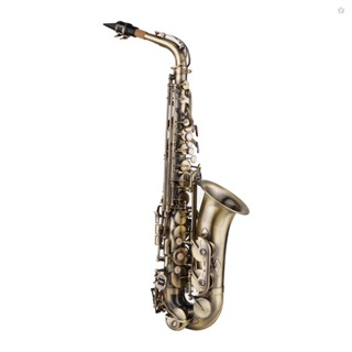 Audioworld E-flat Alto Saxophone Eb Alto Sax Woodwind Instrument พร้อมกระเป๋าถือ สายคล้องคอ ปากเป่า สําหรับผู้เริ่มต้น นักเรียน ผู้เล่นระดับกลาง