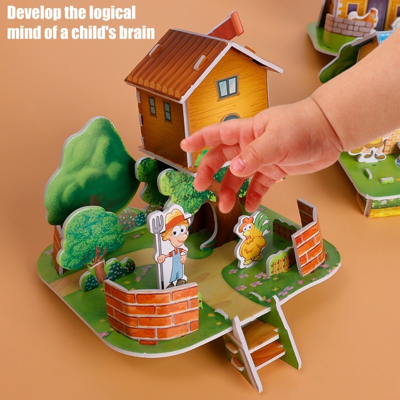 จิ๊กซอว์พลาสติก-รูปบ้านสามมิติ-แฮนด์เมด-ของเล่นบรรเทาความเครียด-แบบสร้างสรรค์-สําหรับเด็ก