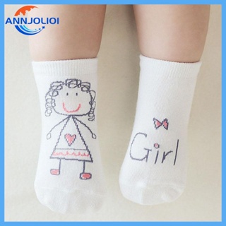 Ann ถุงเท้า ลายการ์ตูนน่ารัก กันลื่น สําหรับเด็กทารก 0-4 ปี