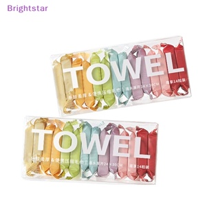 Brightstar ผ้าขนหนูบีบอัด ผ้าขนหนูเช็ดหน้า แบบใช้แล้วทิ้ง ทําความสะอาด แห้งเร็ว ผ้าฝ้ายแท้ ผ้าไม่ทอ ผ้าเช็ดทําความสะอาด ผ้าขนหนูแต่งหน้า ใหม่