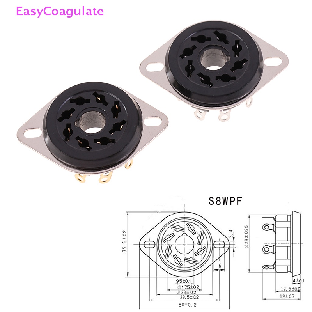 eas-ฐานซ็อกเก็ตเบคิไลต์-8pin-s8wpf-สําหรับเครื่องขยายเสียงสุญญากาศ-kt88-6550-6sn7-el34-1-ชิ้น