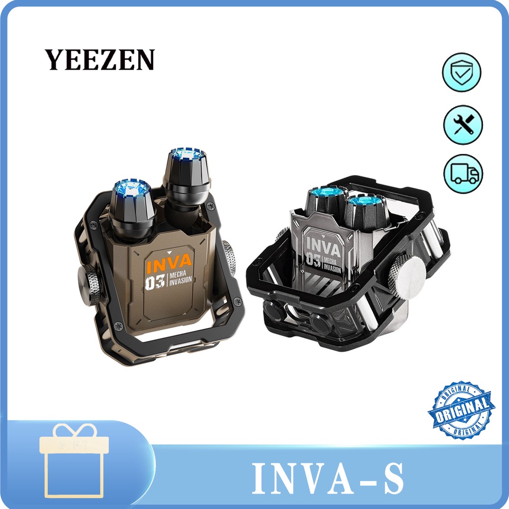 Yeezen INVA-S TWS ชุดหูฟังไร้สาย LED พร้อมบลูทูธไดนามิก Bt5.3 6 มม. ...