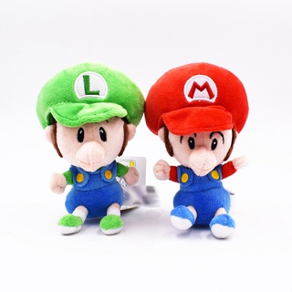 ((พร้อมแท็ก) ตุ๊กตา Super Mario Son BB Mario ขนาดเล็ก 13 ซม. สีแดง สีเขียว ของเล่นสําหรับเด็ก