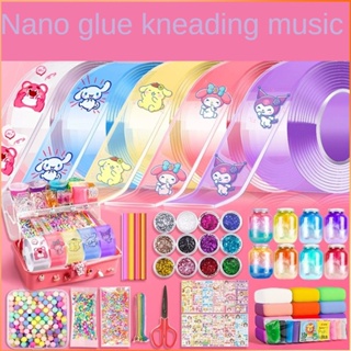 Nano Tape Double-Sided Paste Blowing Bubble Decompression Toy Material Package Set -FE
