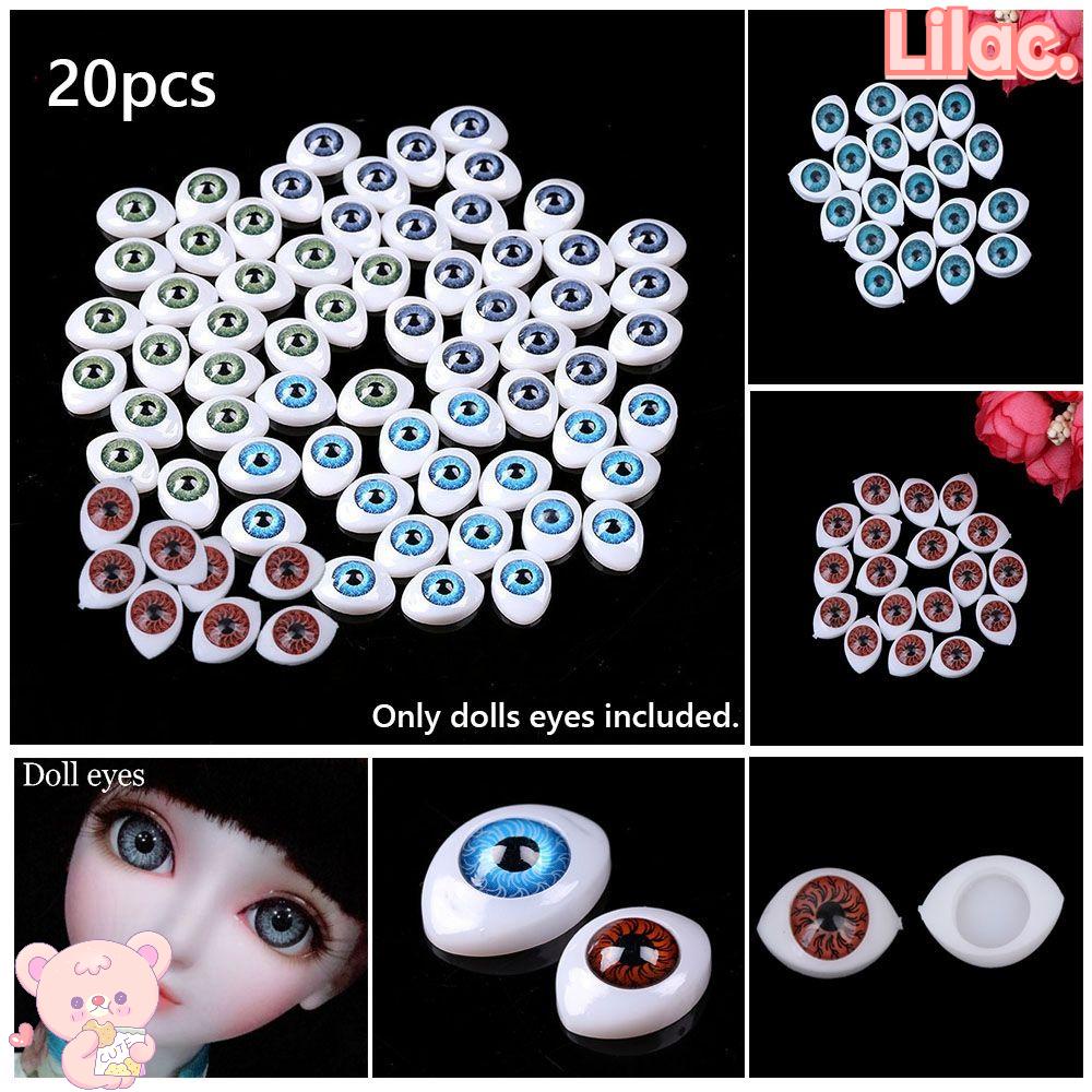 LILAC ลูกตาปลอม 4ขนาด 4สี สำหรับตกแต่งตุ๊กตา 20ชิ้น | Shopee Thailand