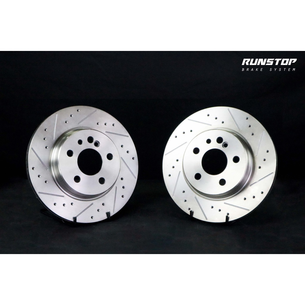 RUNSTOP รันสตอป brake disc จานเบรคหน้า แบบเรียบ ขนาดเดิม320 Mercedes ...
