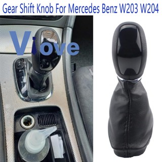 หัวเกียร์อัตโนมัติ สีดํา พร้อมบูทข้อเหวี่ยง อุปกรณ์เสริม สําหรับ Mercedes Benz W203 W204