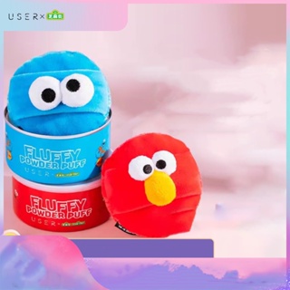 User&sesame Street Co Branded Series Big Eye Monster Powder Pup Set แป้งฝุ่นแต่งหน้า แป้งน้ําผึ้ง ไม่กินแป้ง แป้งแห้ง หนังกลับ