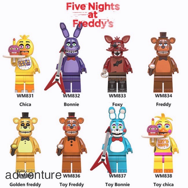 adven-ฟิกเกอร์เลโก้-fnaf-series-fazbear-bonnie-chica-foxy-freddy-ขนาดเล็ก-ของเล่นสําหรับเด็ก