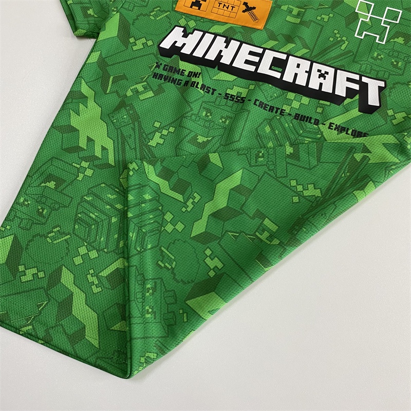 minecraftเสื้อยืดแขนสั้นลําลอง-พิมพ์ลายการ์ตูน-แบบแห้งเร็ว-แฟชั่นฤดูร้อน-สําหรับเด็กผู้ชาย-ไซซ์-120-170