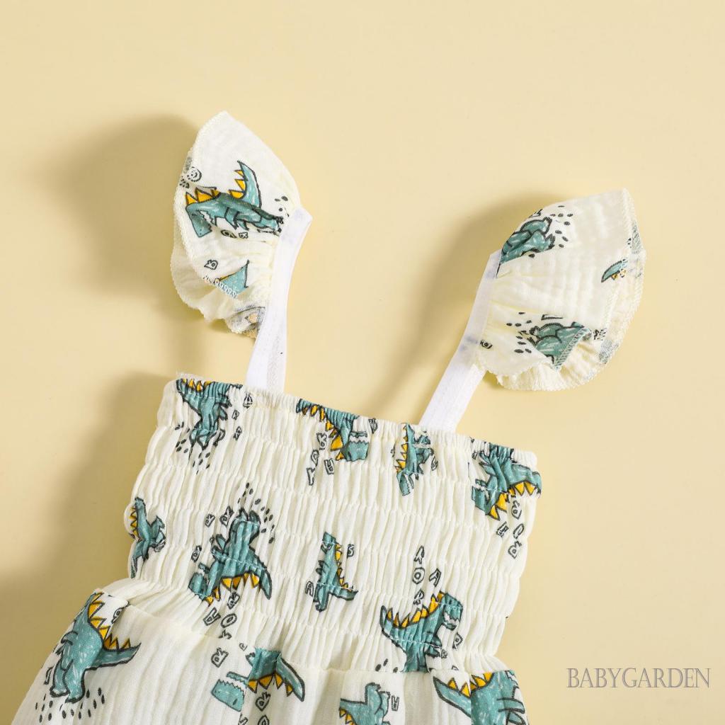 babygarden-0-24-เดือน-ชุดจั๊มสูท-แขนกุด-พิมพ์ลายดอกไม้-ไดโนเสาร์-ฤดูร้อน-สําหรับเด็กผู้หญิง