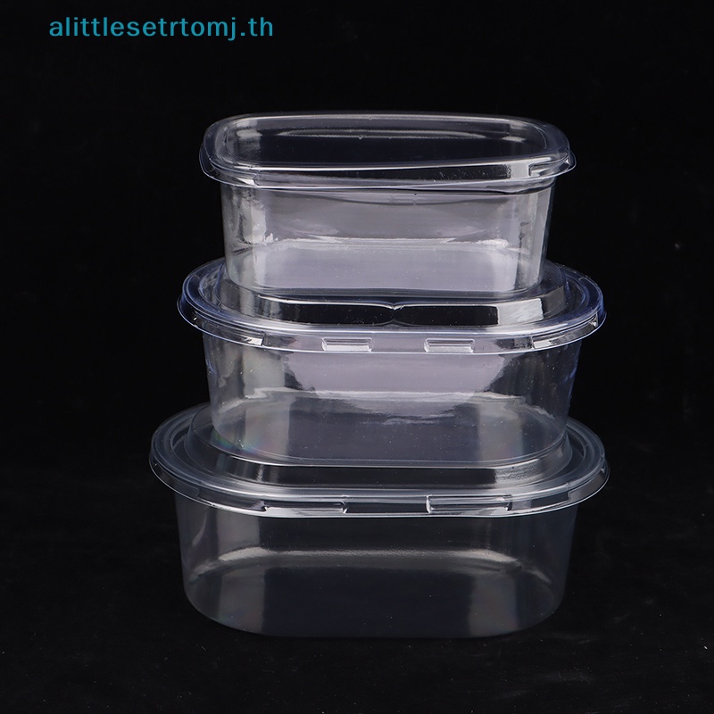 alittlese-กล่องพลาสติกใส-ทรงวงรี-ขนาด-280-500-700-มล-สําหรับใส่เค้ก-25-ชิ้น