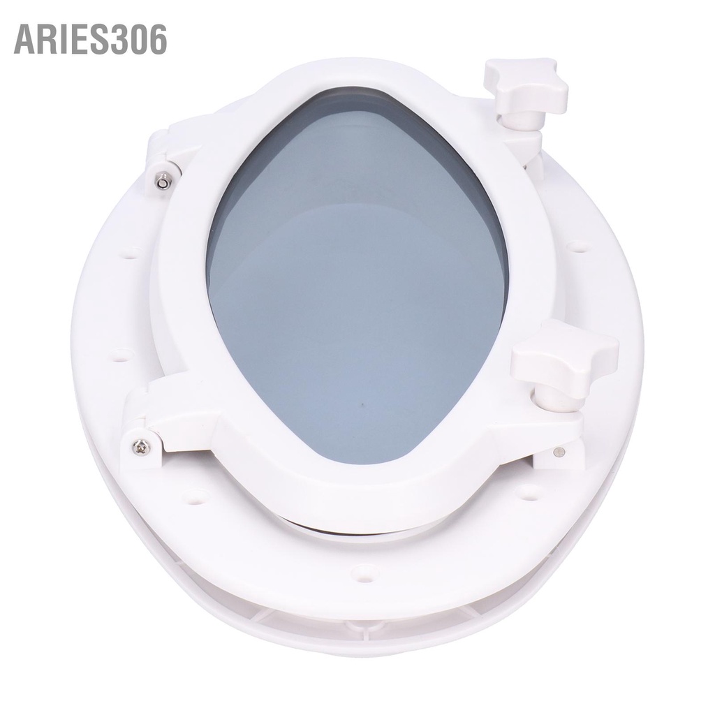 aries306-หน้าต่างเปิดกระจก-portlight-ทรงรีสีขาวสำหรับเรือเดินทะเล-yacht-rv-16-x-8-5-8in