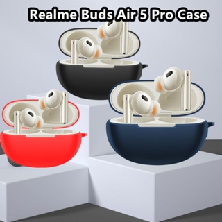 【พร้อมส่ง】เคสหูฟัง แบบนิ่ม สีพื้น สําหรับ Realme Buds Air 5 Pro Realme Buds Air 5 Pro