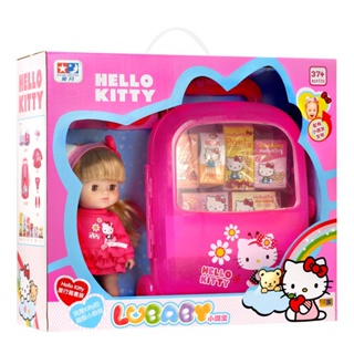 Hello Kitty ชุดกระเป๋าเดินทาง บ้านตุ๊กตาจําลอง ของเล่นเด็ก F4FB