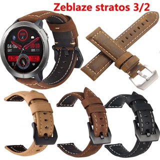 สายนาฬิกาข้อมือหนังแท้ ปลดเร็ว 22 มม. อุปกรณ์เสริม สําหรับ Zeblaze Stratos 3 2 2 Lite