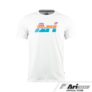  เสื้อยืด ARI WORD MARK TEE - WHITE/BLACK เสื้อยืด อาริ เวิดมาร์ก สีขาวsize: S-5XL