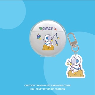 For Honor EarBuds X5 Protective Case Creative Astronaut Keychain Pendant Honor EarBuds X5 Clear Soft Case Cartoon Snoopy Doraemon Honor EarBuds X5 Cover Soft Case
