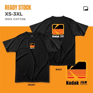  พิมพ์ลาย เสื้อยืดแขนสั้นลําลอง ผ้าฝ้าย พิมพ์ลายโลโก้ Kodak สไตล์วินเทจ เรโทร สําหรับผู้ชาย และผู้หญิง