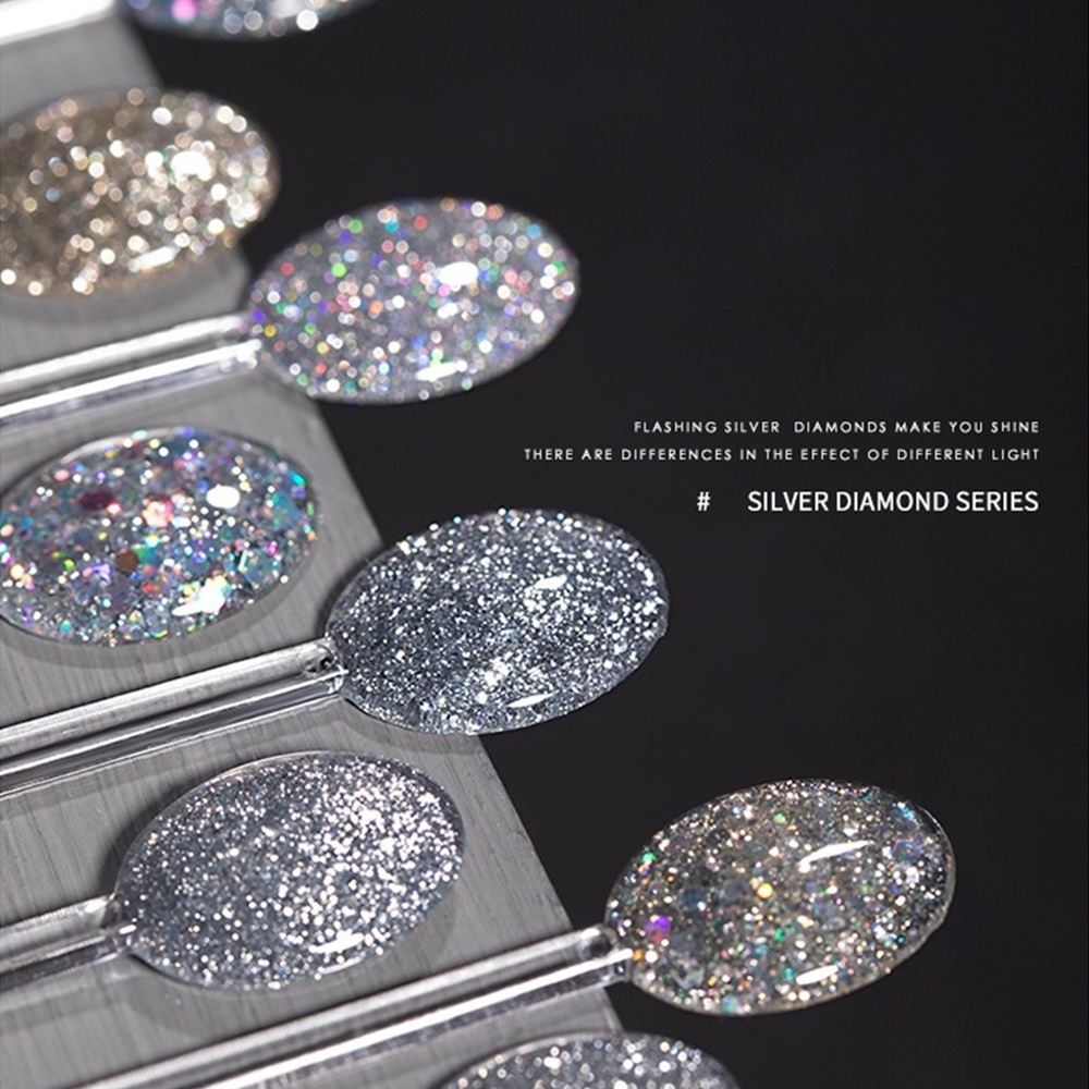 yisisha-เล็บ-glitter-broken-diamond-เล็บเจลผงแฟลชกาว-light-therapy-กาวเลเซอร์-platinum-broken-diamond-กาวเล็บ-uv-led-เคลือบเงาเล็บ