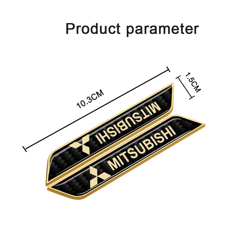 สติกเกอร์โลหะ-ลายตราสัญลักษณ์-mitsubishi-lancer-pajero-eclipse-สําหรับติดตกแต่งรถยนต์-2-ชิ้น-ต่อชุด