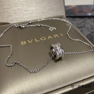 [พร้อมส่ง] Bvlgari Bvlgari B.ZERO1 สร้อยคอโซ่ ประดับเพชรแพลตตินัม กลวง ฤดูใบไม้ผลิ