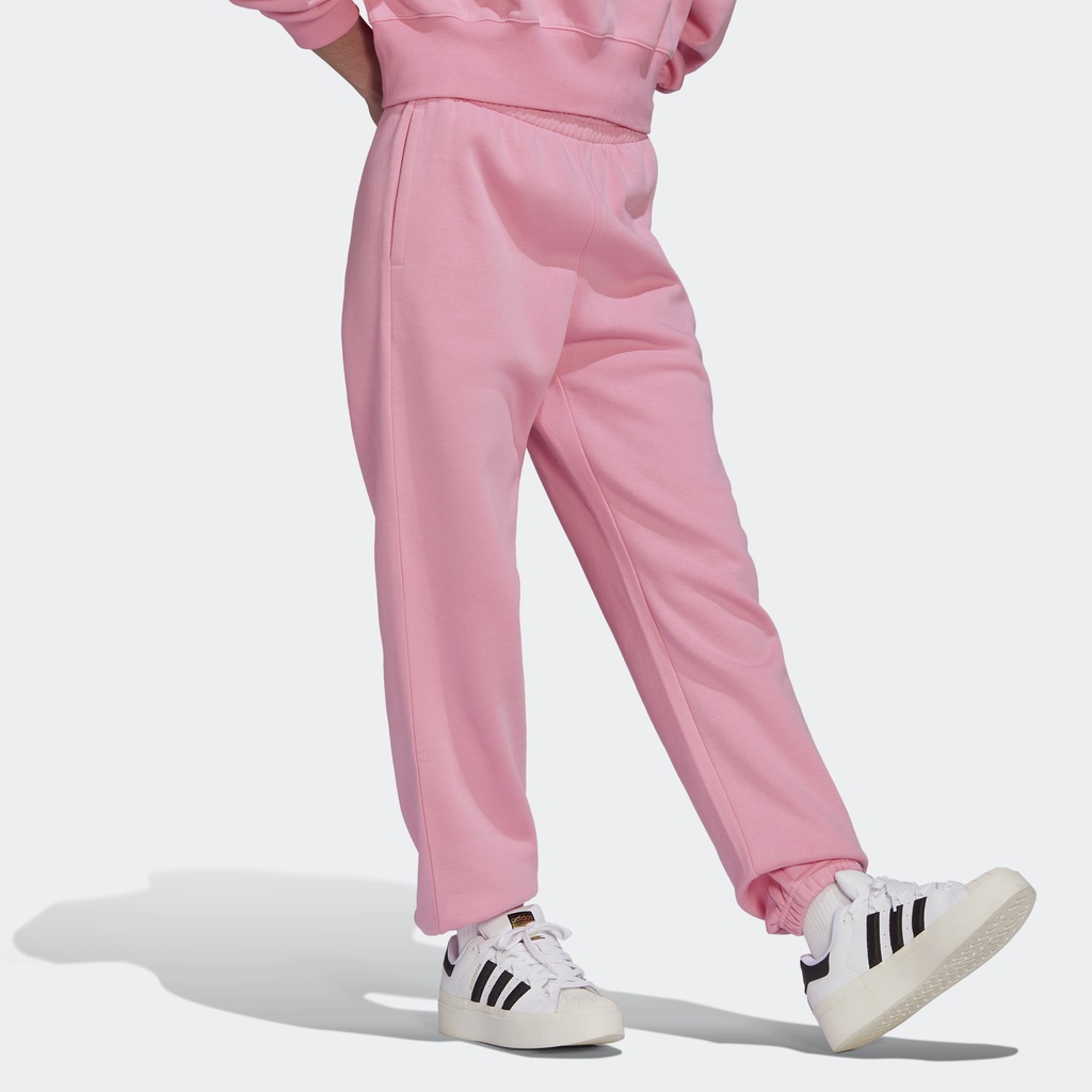 adidas-ไลฟ์สไตล์-กางเกงจ็อกเกอร์ผ้าฟลีซ-adicolor-essentials-ผู้หญิง-สีชมพู-hj7864
