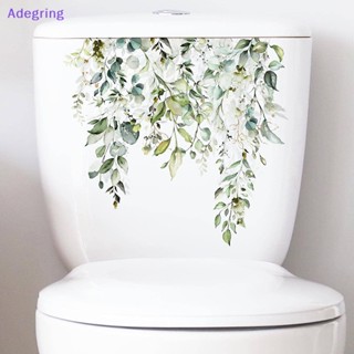 [Adegring] สติกเกอร์ติดผนัง ลายดอกไม้ ใบไม้สีเขียว มีกาวในตัว สําหรับตกแต่งบ้าน ห้องน้ํา ห้องนั่งเล่น