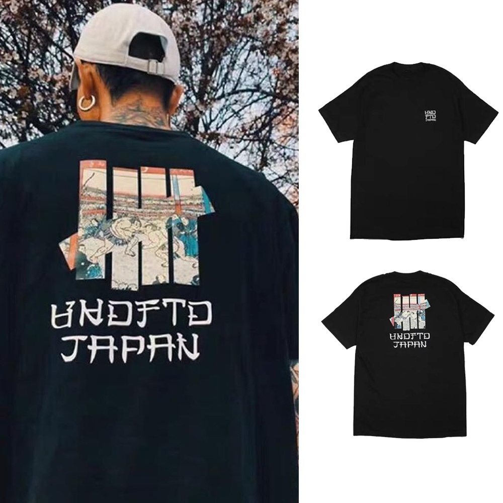 เสื้อยืด-ready-stock-undefeated-japan-tee-unisex-เสื้อยืดคอกลม