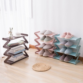 Spot second delivery# [factory direct sales] new simple shoe rack assembly Z-type non-woven fabric home student dormitory shoe rack 8cc