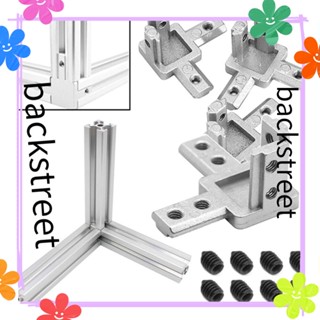 Backstreet อุปกรณ์เชื่อมต่ออลูมิเนียมอัลลอยด์ Extrusion Profile 2020 3030 4040 Series Slot 3 ทาง