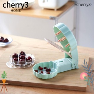 Cherry3 ใหม่ อุปกรณ์ถอดเมล็ดเชอร์รี่ ABS สีฟ้า ถอดออกได้