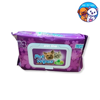 BOKDOK Pet Wipes ผ้าเปียกทำความสะอาด สำหรับสัตว์เลี้ยง 70 แผ่น