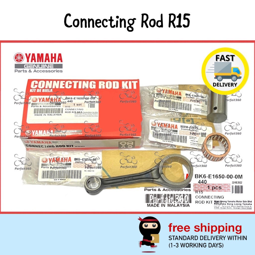 ก้านเชื่อมต่อ BK6-E1650 YZF155 R15 Conrod Tangan Crankshaft 100% HLY ...